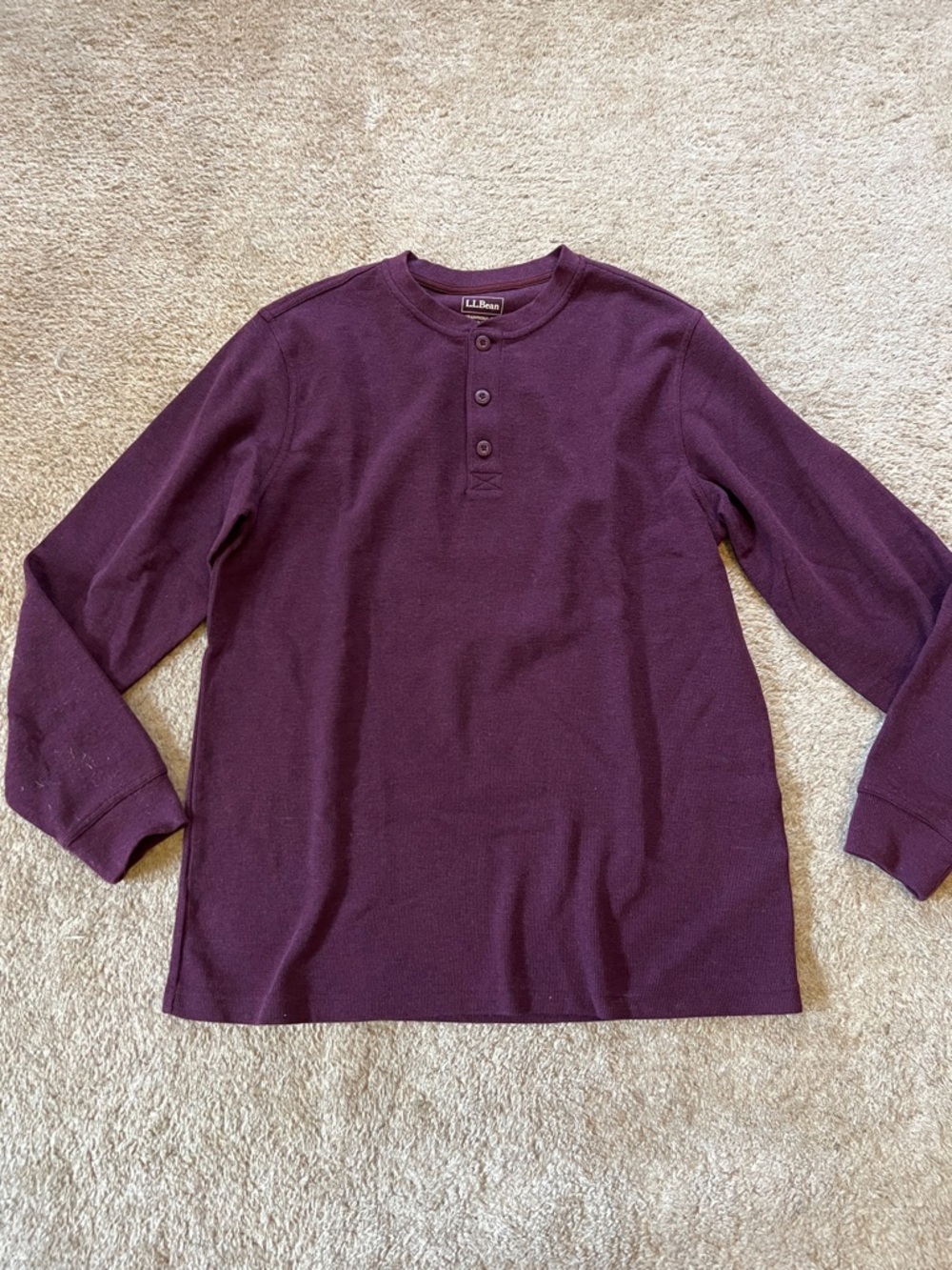L.L. Bean undrinkable, mini waffle Henley